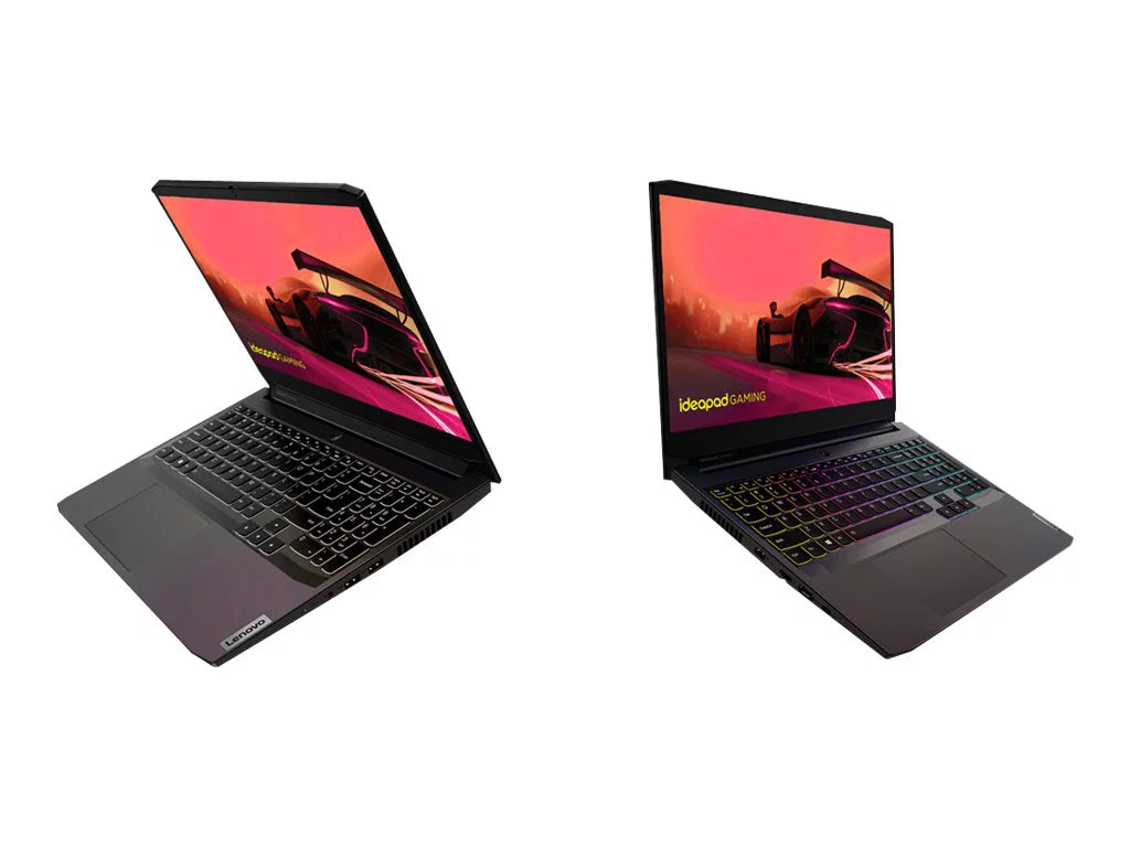 Lenovo IdeaPad Gaming 3 15ACH6 82K2 - 180-degree hinge design -  Ryzen 5 - 5600H / up to 4.2 GHz - Win 11 Home -   1650  - 8   - 512   NVMe - 15.6"  1920 x 1080 (Full ) @ 120 Hz - 802.11a/b/g/n/ac/ax - shadow black - kbd: