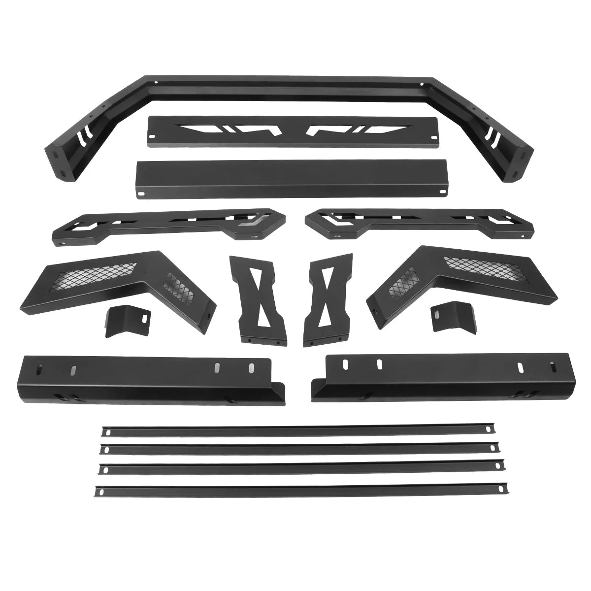 Motoring -006 For 2005 to 2020 Toyota Tacoma Square Style Offroad Truck Bed Roll Bar+Cargo Box