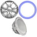 Wet Sounds Revo 12" Subwoofer, Grill, &   Ring - White Subwoofer & Silver  Grill - 2 Ohm