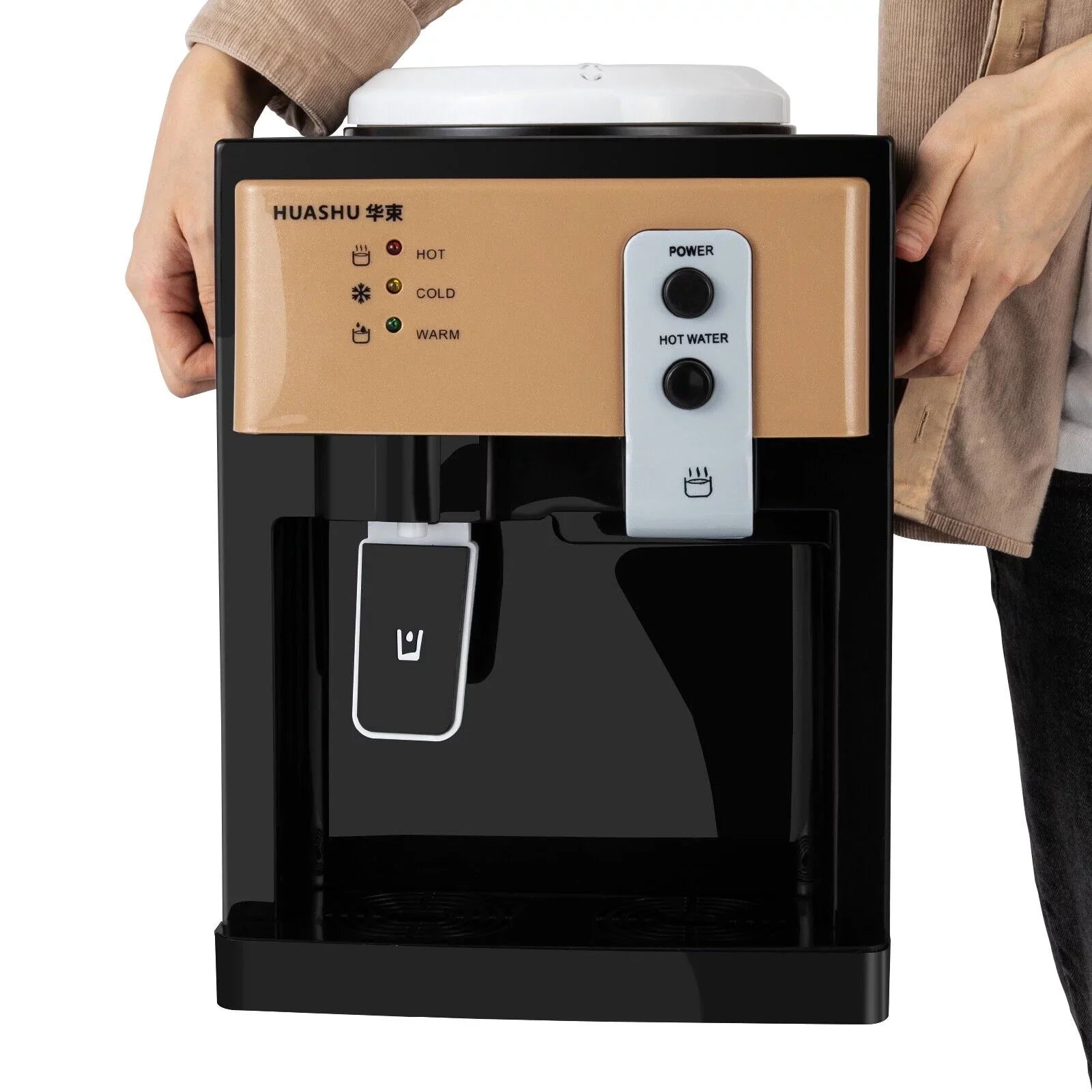 Oukaning Water Dispenser 110V 5 Gallon Top Loading Hot & Cold Water Home Office