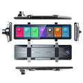 GoolRC Dash Camera,Dash Cam 3 Cameras Mirror Bt Car Bt Car Video 2.5k Clear Car Cam 12in 2.5k Car Camera 12in 2.5k Clear Rearview Mirror Bt Touched Screen Car Rearview Mirror Cameras 12in Touched