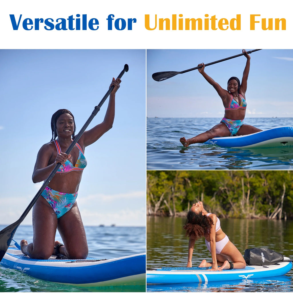 Blue Stream 10' Stand Up Paddle Board with Premium  Accessories & Backpack, Non-Slip Deck, Waterproof Bag, Leash Paddle, and Hand Pump