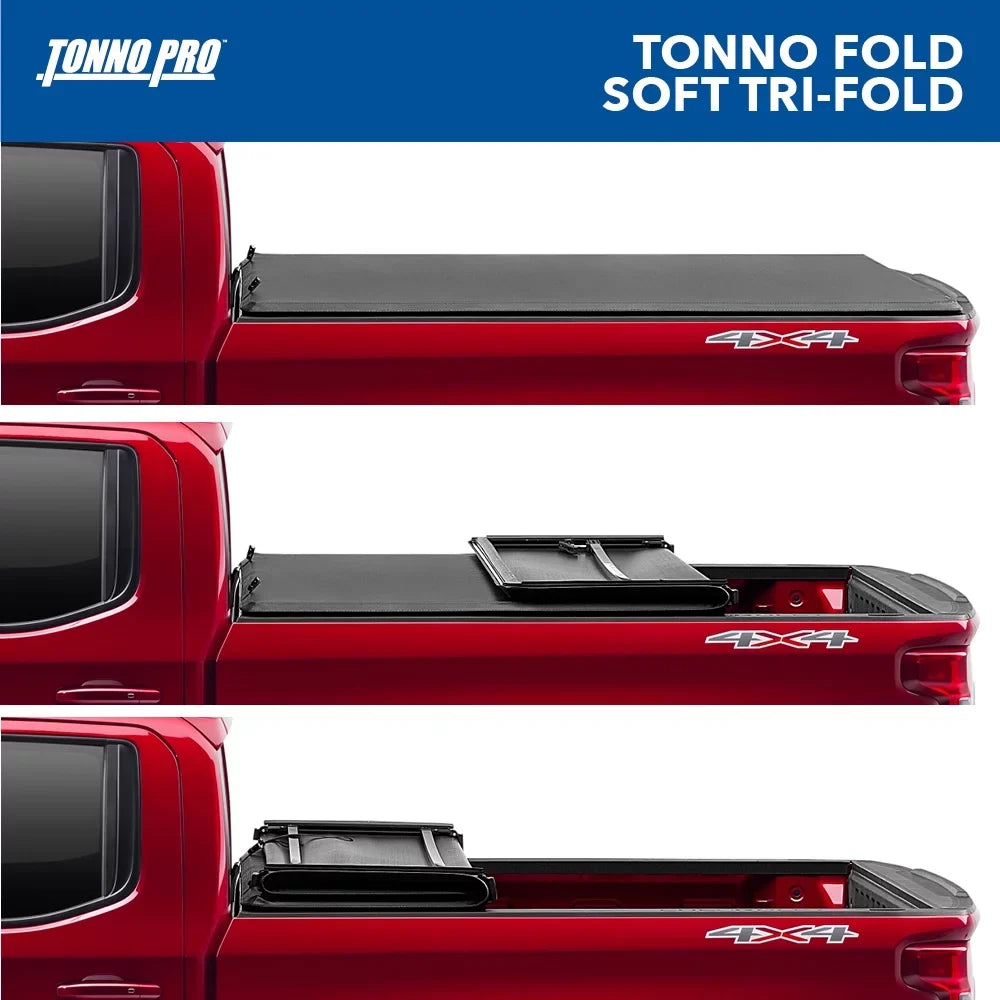 Tonno Pro | Tonno Fold, Soft Folding Truck Bed Tonneau Cover | 42-304 | Fits 1993 - 2011 Ford Ranger 6' Bed (72")