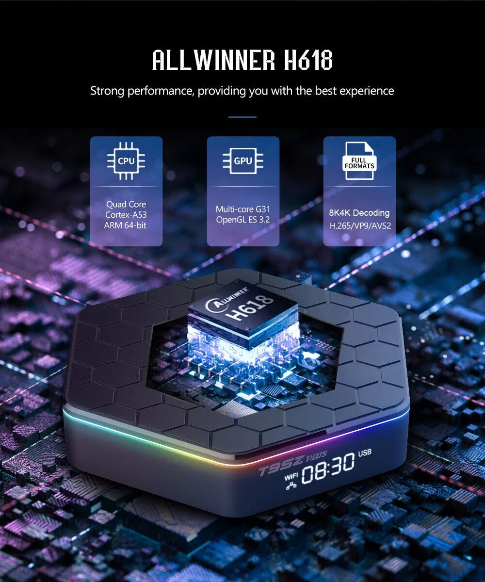 Quad Core 8K  Video 64GB Memory 6K Stream Player 2023  Plus Smart Android 12.0  Box