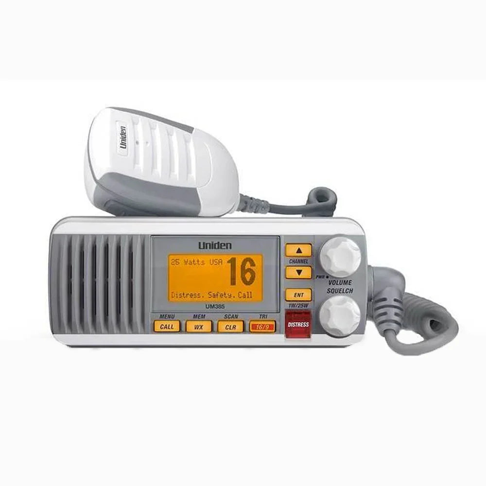 Uniden 25 Watt Fixed Mount Marine Radio with , White