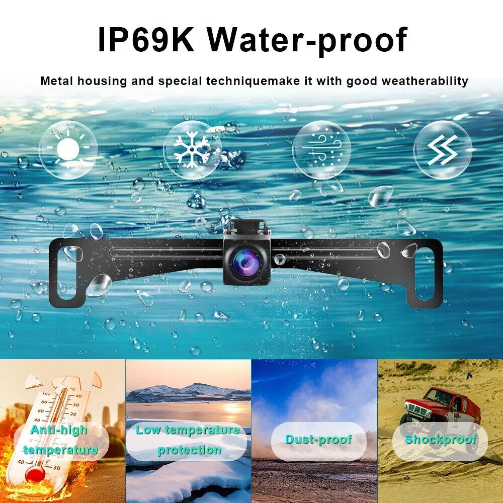 4.3inch  Monitor Car Backup Reverse Camera Rear View Parking License Plate System