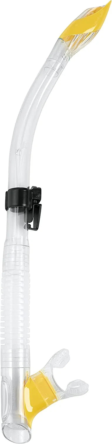 Cressi Adult Semi-Dry Snorkel for Scuba Diving, Snorkeling, and Freediving - Quick-Release Snorkel Keeper, Purge Valve | Tao: designed in Italy