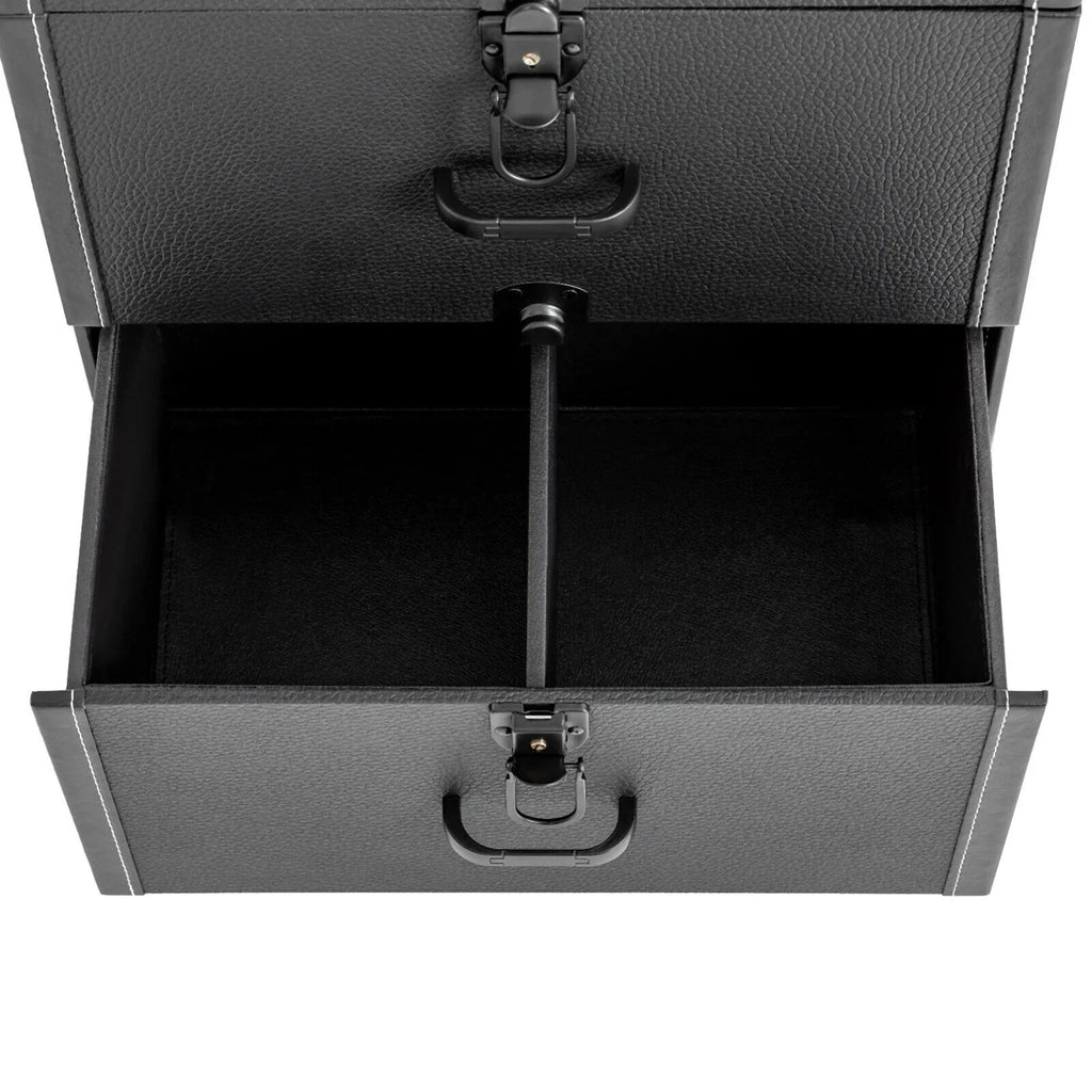 Miumaeov Rolling Makeup Train Case Professional Cosmetic Trolley Storage Luggage Box Nail Polish Organizer