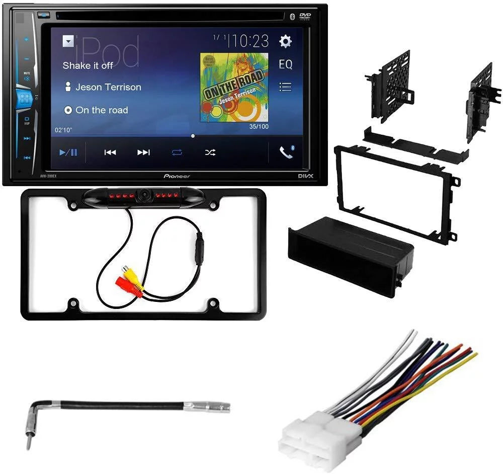 Bundle with Pioneer Multimedia  Car Stereo and Installation Kit - for 1992-1995 Cadillac Eldorado / Bluetooth  Touchscreen Radio - Backup Camera, Double Din Dash Kit