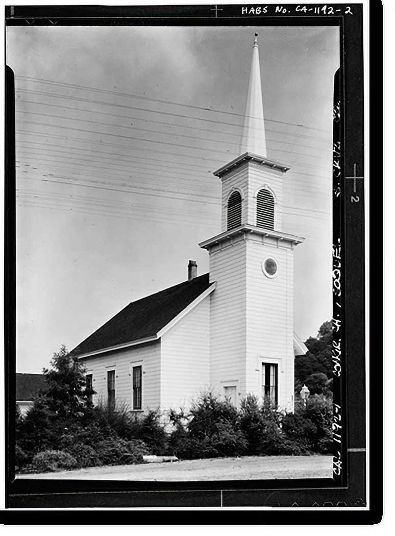 Historic Framed Print, Congregational Church, Soquel, Santa Cruz County,  - 2, 17-7/8" x 21-7/8"