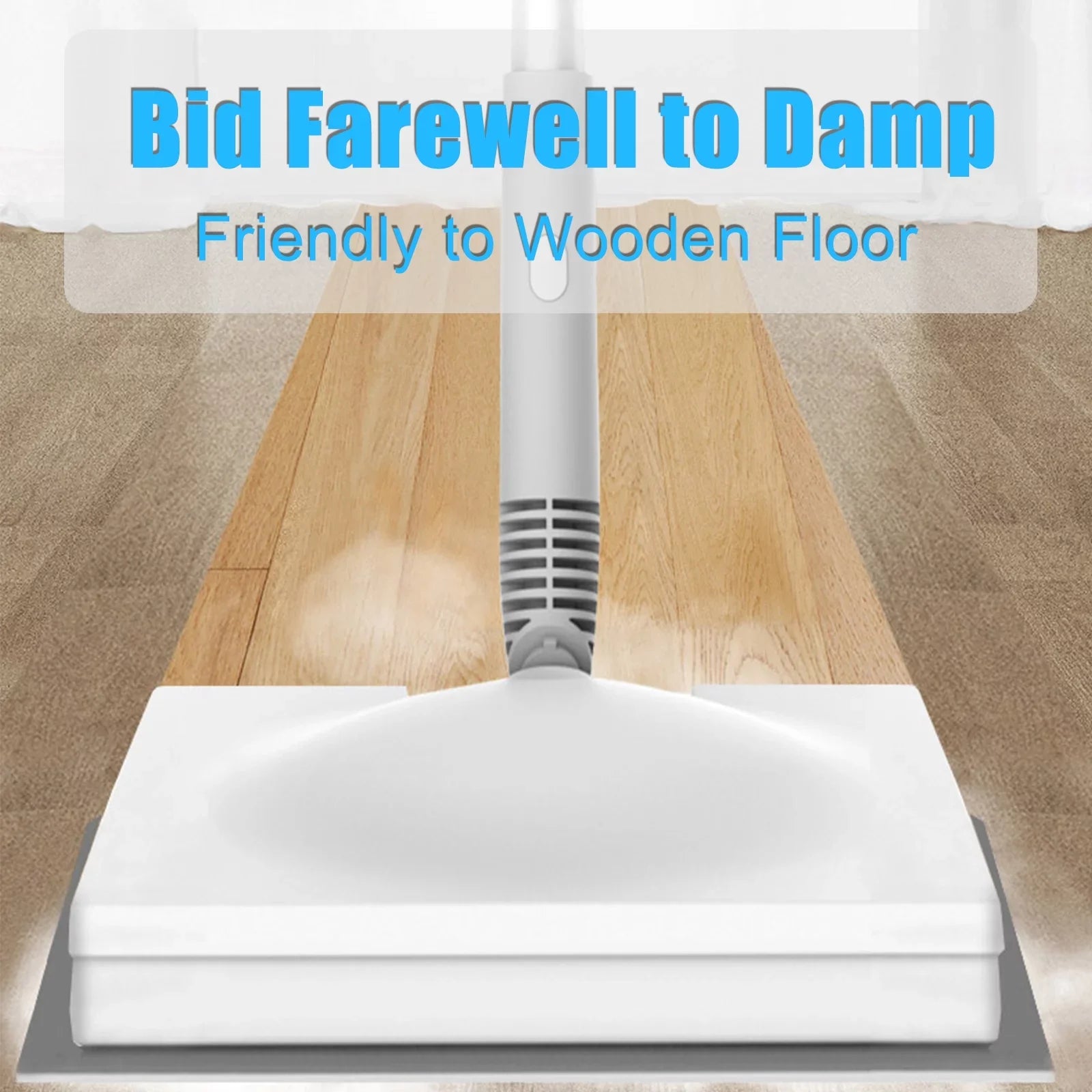 Spirastell Electric mop, Mop 370ml WaterWindow Cleaner Clothes 3 Brush2-levelHandheld Cleaner Floor Water2-levelWith 3 Clothes HeadFloor Steamer 370ml