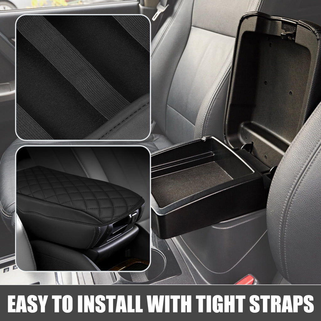 Unique Bargains Car Center Console Pad Waterproof Armrest Seat Box Cover Protector for Ford Bronco Sport 2020-2023 Black