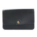 Pre-Owned   Lauren Ralph waist bag belt leather black gold ladies r9529f (Good)
