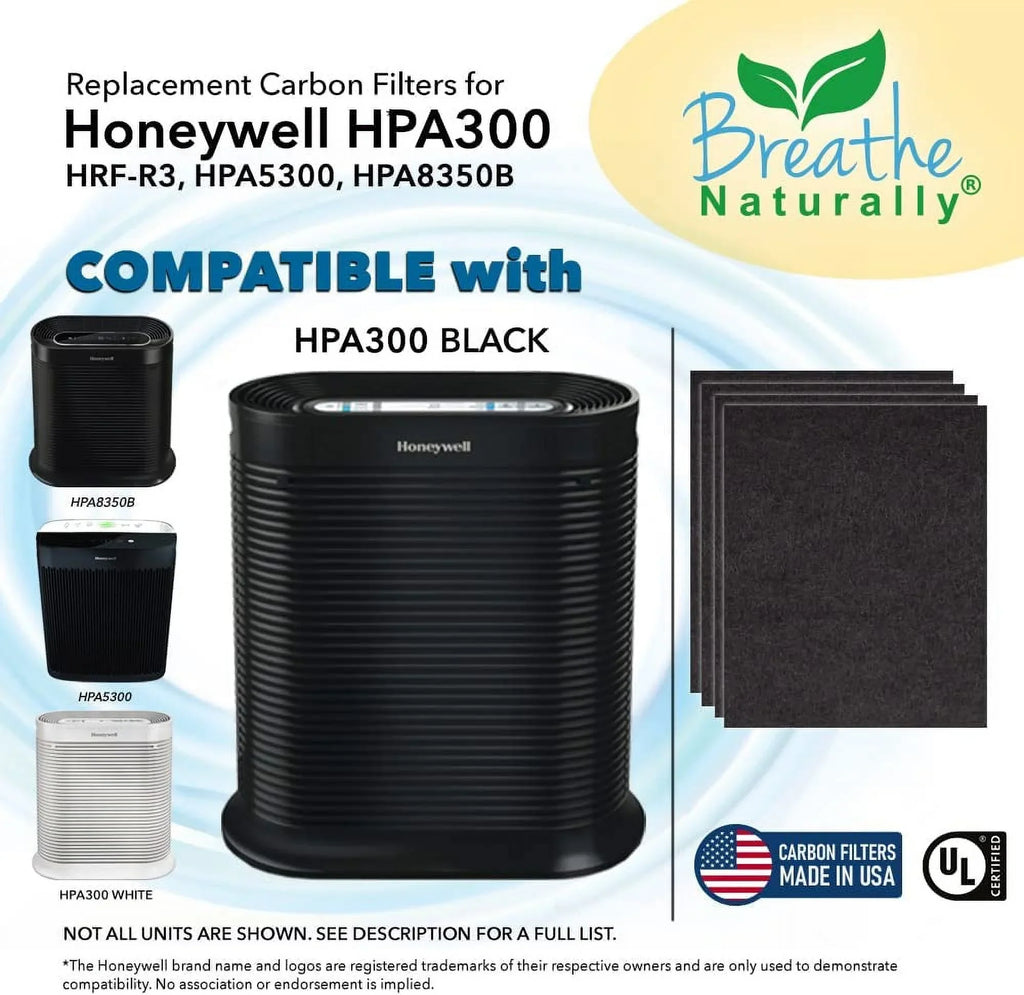 Breathe Naturally  Replacement Carbon Prefilter 4pk for Honeywell  Series Air Purifiers