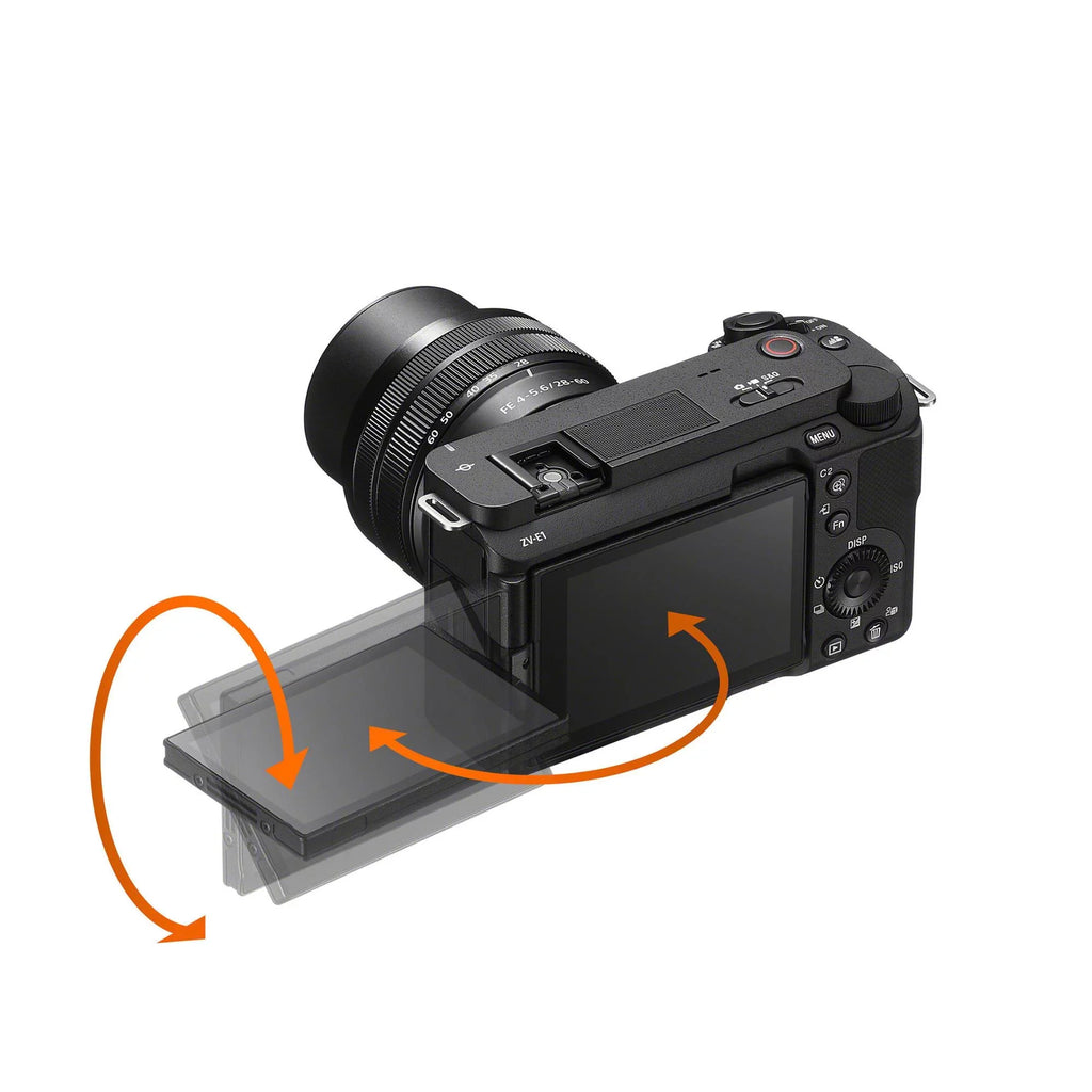 Sony Alpha - Mirrorless Camera with 50mm Lens, Grip, and Mic (Black) Kit