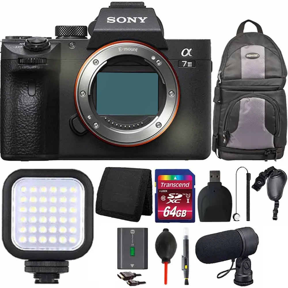 Sony Alpha a7  Mirrorless 24MP Digital Camera Body Only with  Light + 64GB Accessory Kit