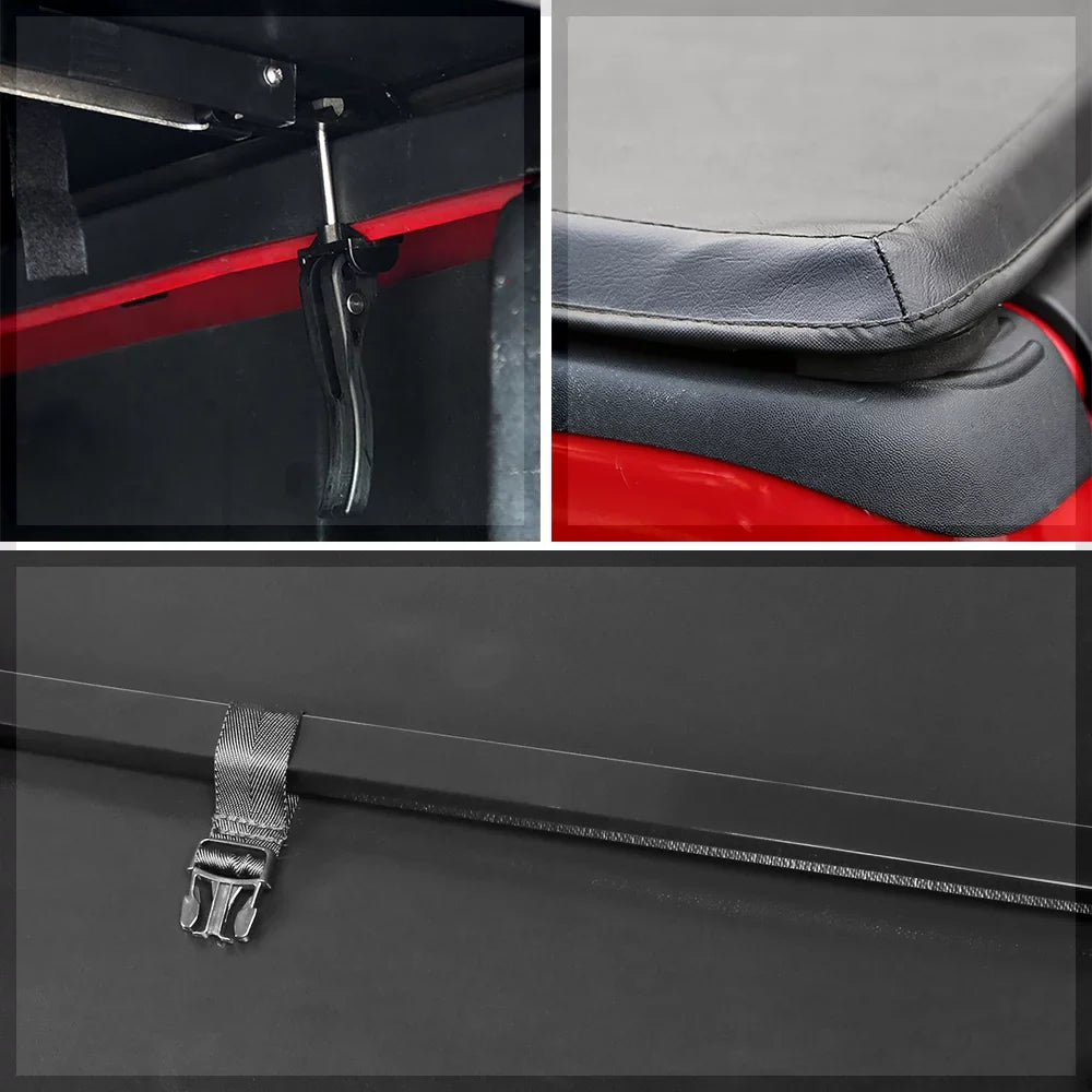 Short Bed Truck Tonneau Cover 5Ft Soft Top Tri-Fold Fleetside for 05-21 Frontier Fits select: 2005-2019