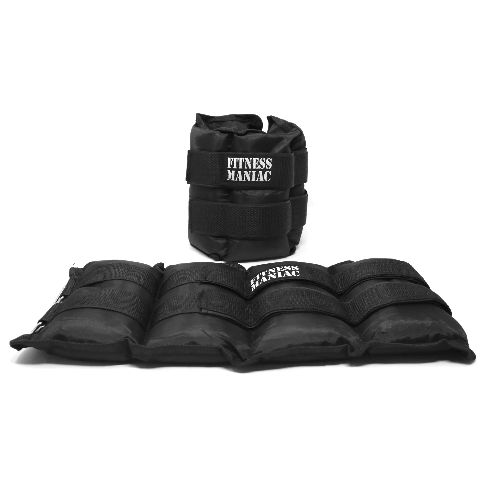 Fitness Maniac  Ankle Weights with Adjustable Strap 16 lbs (Pair of Two 8-lbs Ankle Weights)