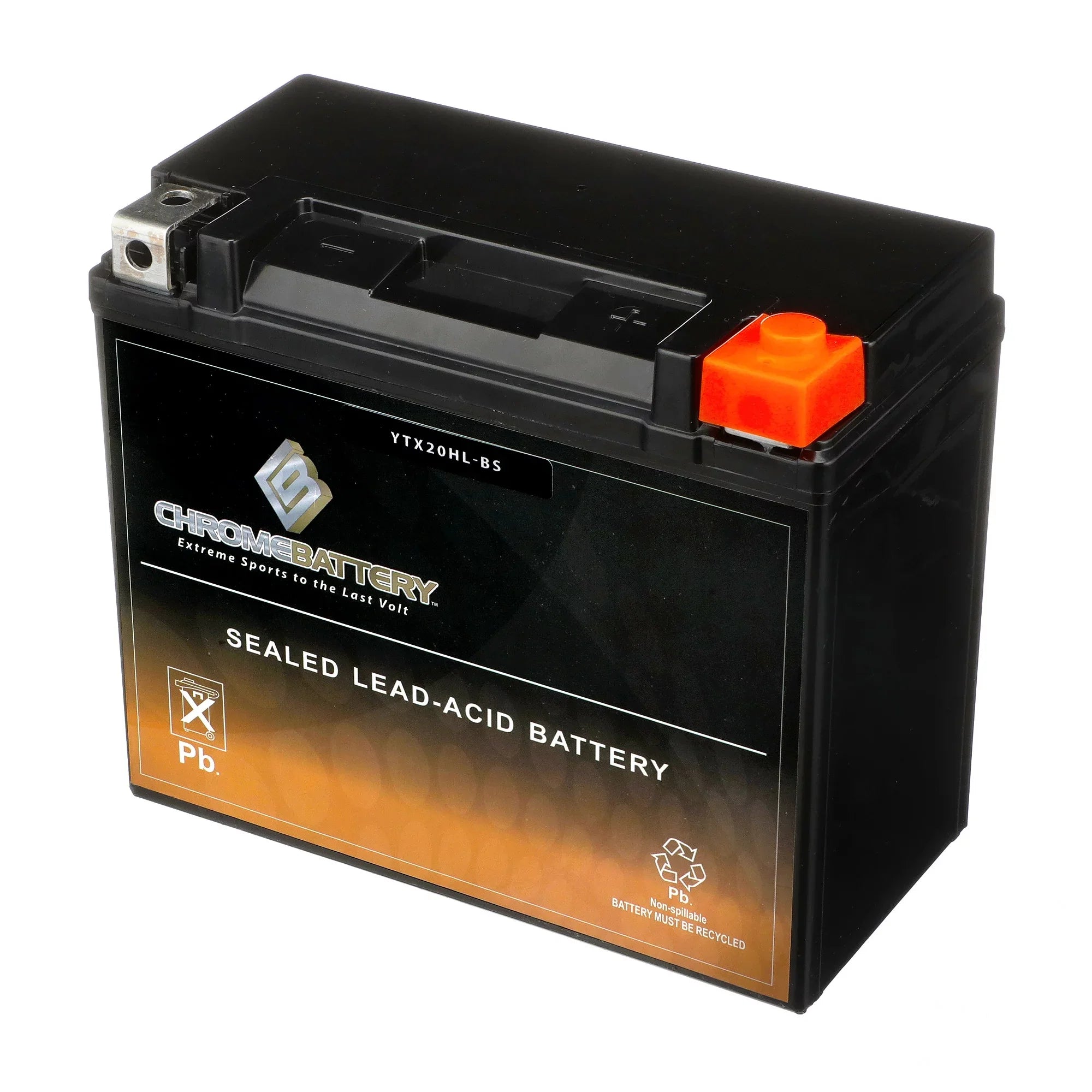 Chrome Battery - (20HL- 12 Volt,18 Ah, 310 ) Jet Ski Battery for Kawasaki Js550 550cc 1983