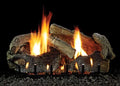 30" Stacked Aged Oak Logset with / Slope Glaze Burner,