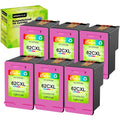 62XL Ink Cartridges Replacement for  High Yield 62  Compatible with Envy 5540 5640 5660 7644 7645 OfficeJet 5740 8040 OfficeJet 200 250 (6 Tri-Color)