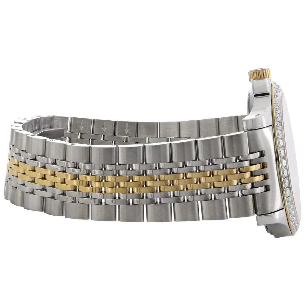 Gucci Ya126409 Diamond Watch -Timeless 38mm Two Tone Yellow . Steel  2 .