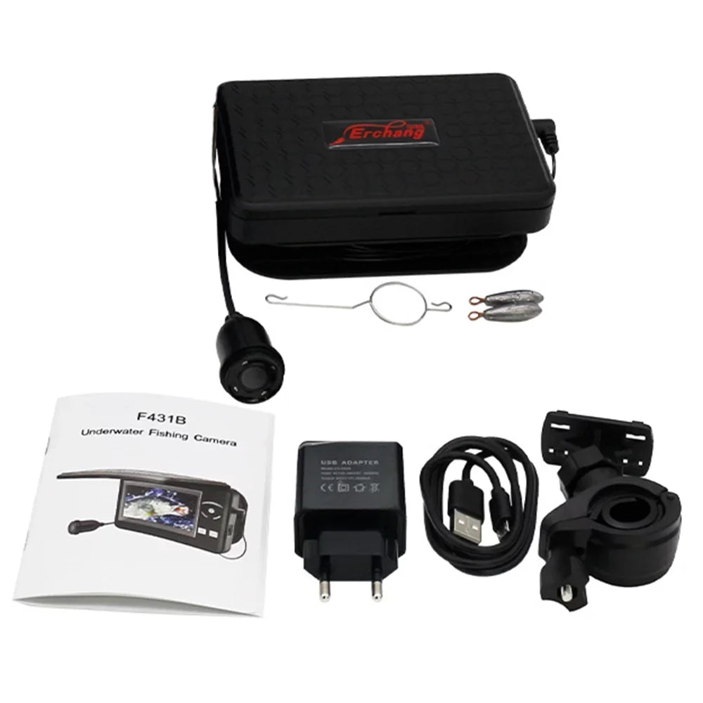 Portable Underwater Fishing Camera Waterproof 720P Fish Finder with  Display Ideal for Sea Boat Fishing