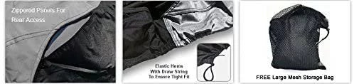 Custom Fit Weatherproof Jet Ski Covers Full for Yamaha Waverunner  Cruiser///  2007-2008 - Gray/Black - Trailerable - All Weather - Rain & Sun - Free Trailer Straps & Bag