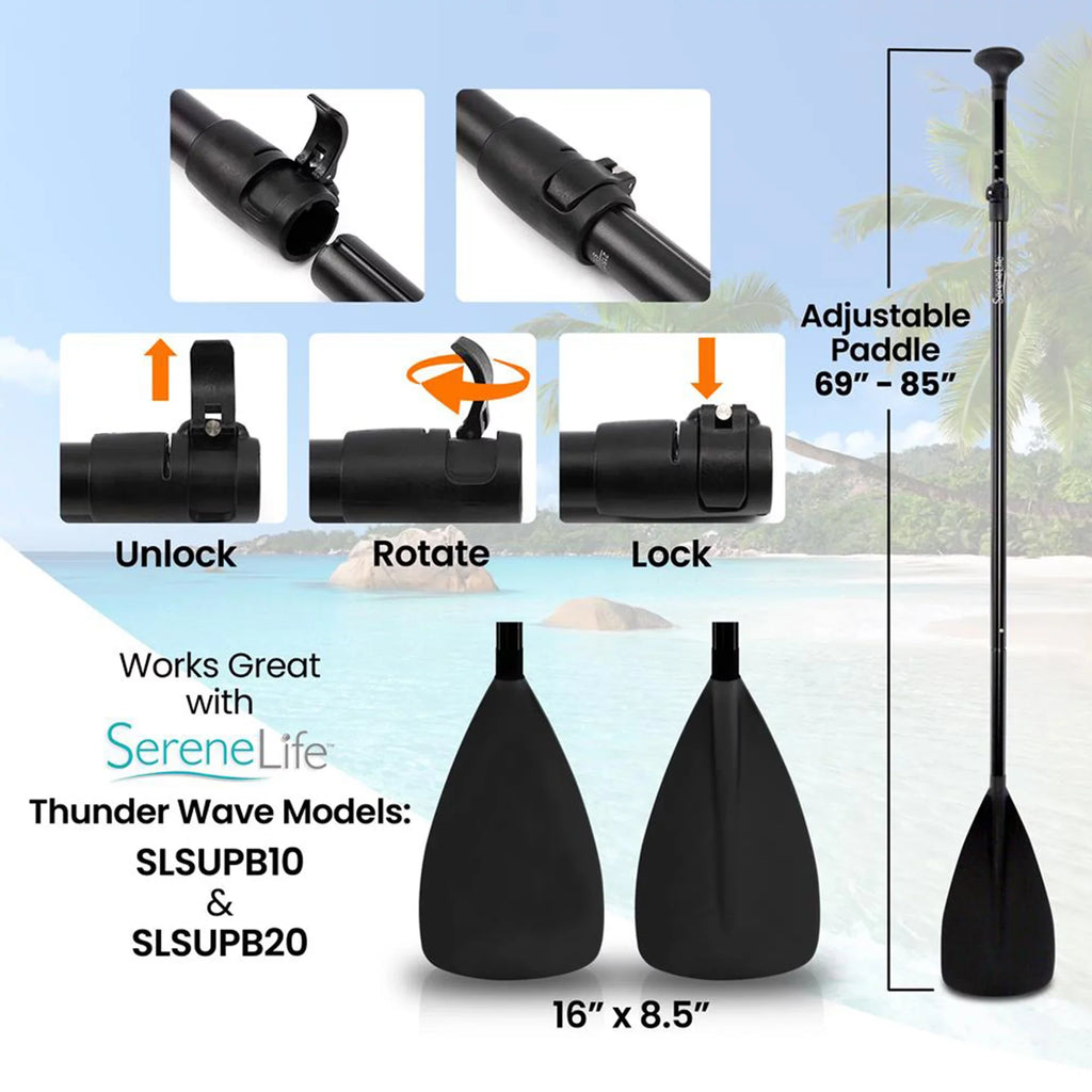 Serenelife Universal Oar with Adjustable Height for Stand Up Paddle Boards