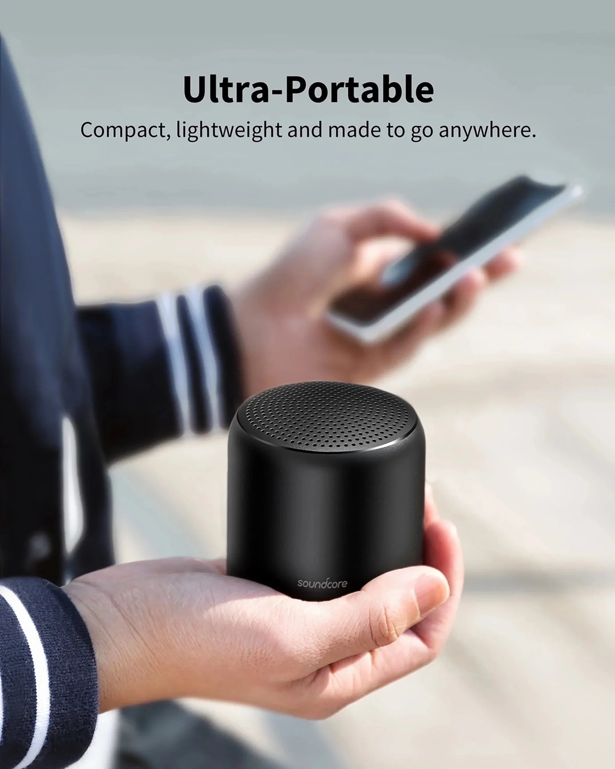 Soundcore by Anker- Mini 2 Portable Speaker |  Waterproof | 15-Hour Playtime | Black |