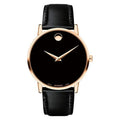 Movado 0607315 Rose Gold Museum Classic Black Leather Men's Watch
