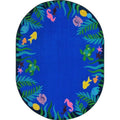 Joy Carpets 1958CC Soothing Seas Rug in Multi - Oval  5.4 in. x 7.8 in.