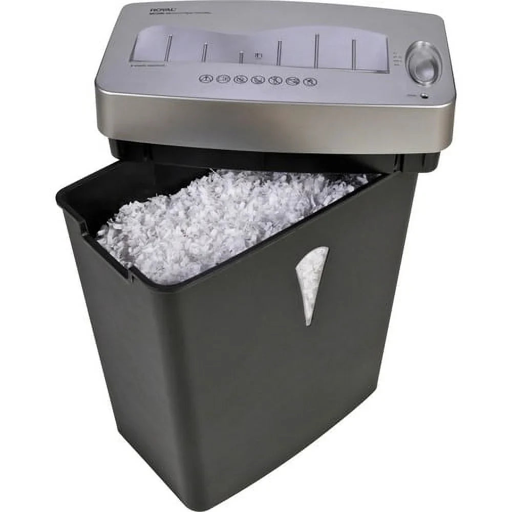 Royal  Paper Shredder - Micro Cut - 5 Per Pass - for shredding Paper, Credit Card - 0.157" x 0.394" Shred Size - 4 gal Wastebin Capacity - Black, Silver