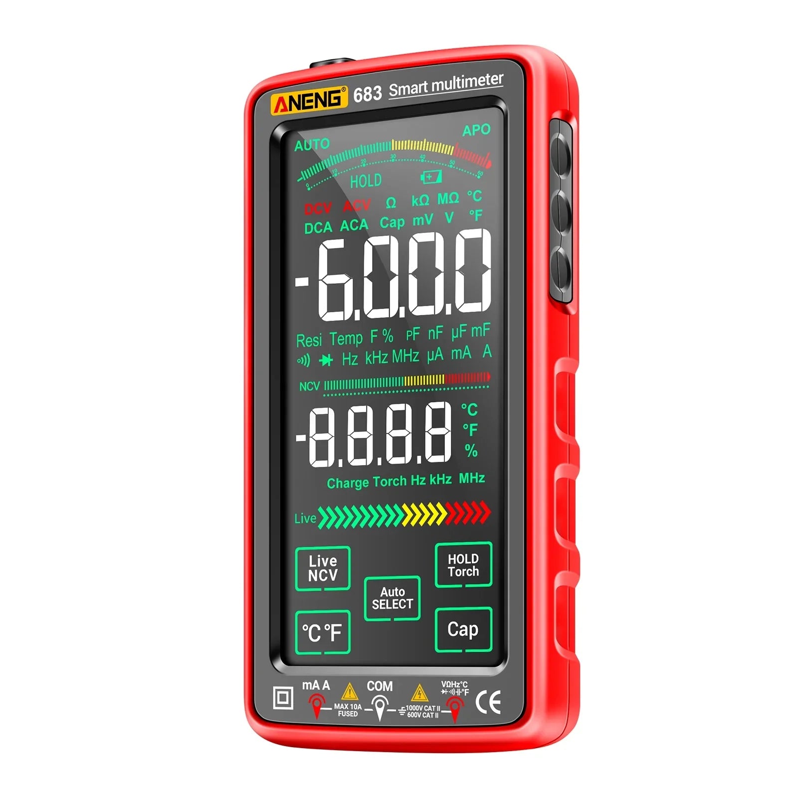 Multimeters,Screen Smart -burn Smart -burn Universal Meter Va Reverse Ncv Tester With Va Reverse Display 6000 Screen Reverse Display Ncv Universal Meter Va Tester With Current