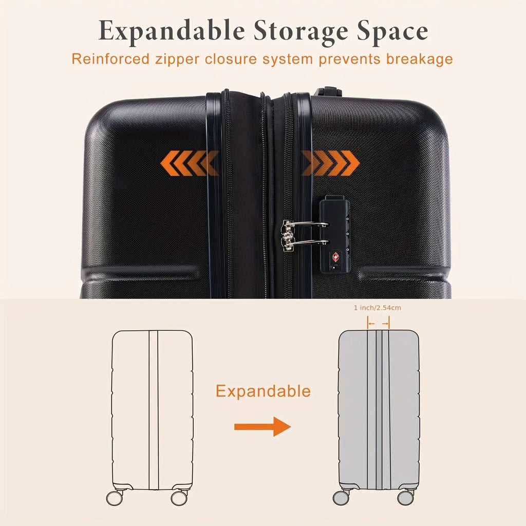 Lightweight Carry-On Trolley Suitcase –  Lock, Durable Double Spinner Wheels – Secure & Convenient Travel Case for Jetsetters