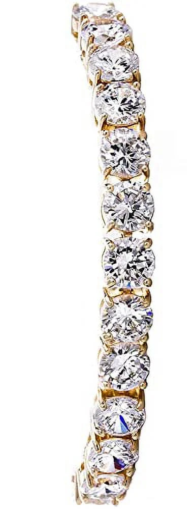 Women's Big Rocks Bezel Colored Dial with Roman Numerals Fully Iced Out Watch w/Matching Bling'ed Out Tennis Bracelet -  ( Gold - Blush)