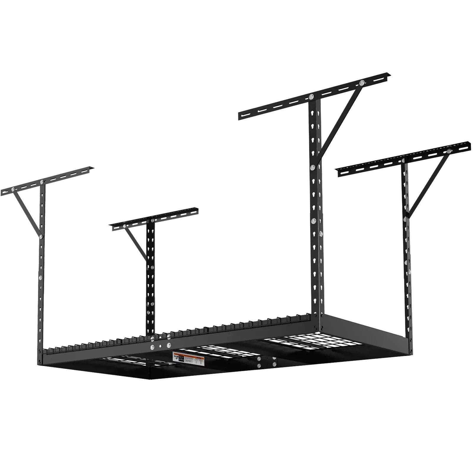 Overhead Adjustable Garage Storage Rack 36x72in Ceiling Rack 550lbs Black