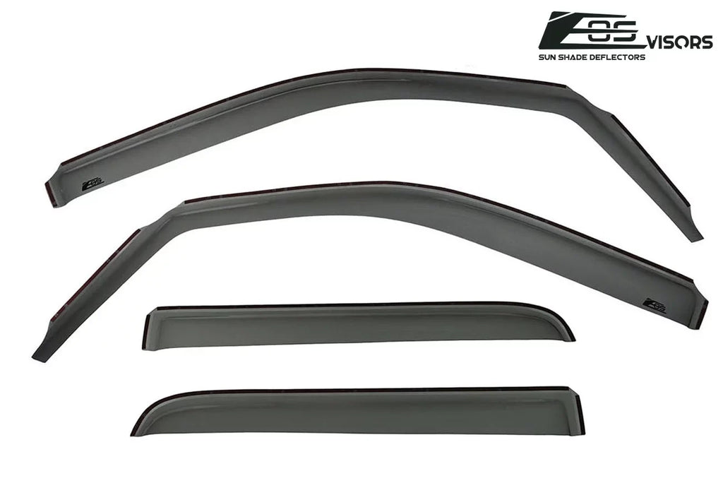 Extreme Online Store for 2009-2014 Ford -150 Crew Cab |  Visors in-Channel Style Smoke Tinted Side Vents Window Deflectors Rain Guards