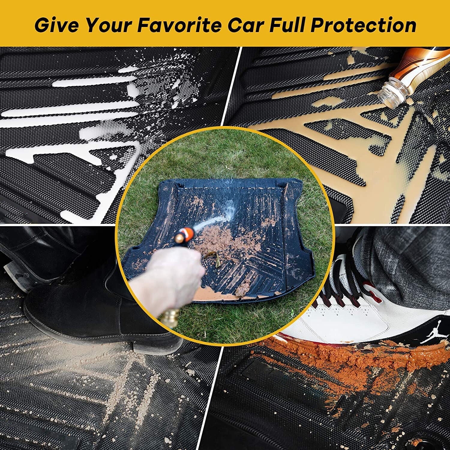 Easy to Clean for 2011-2021 Jeep Grand Cherokee  Rear Cargo Trunk Mats Liner