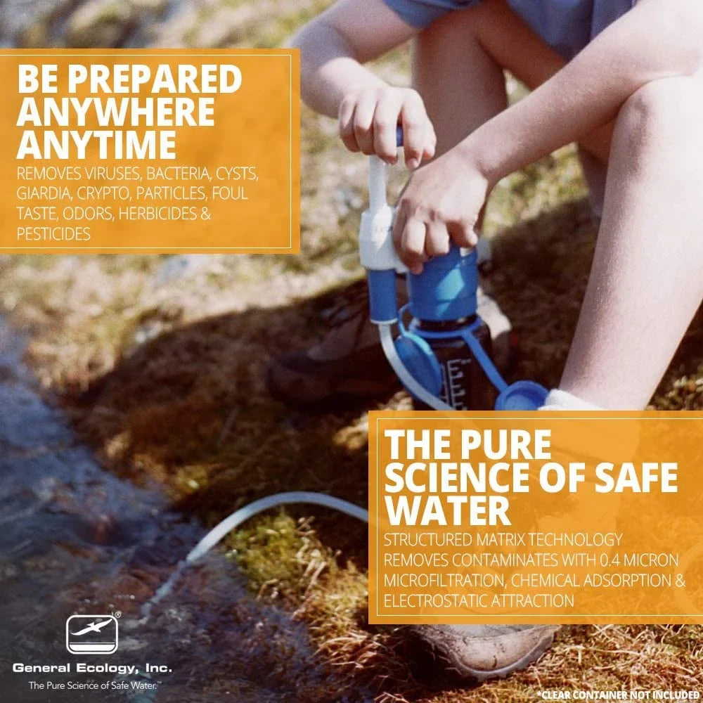 Ecology 322200 First Need  Elite Water Filter for Camping (Emergency Water Purification - Removes Viruses, Bacteria and Cysts)