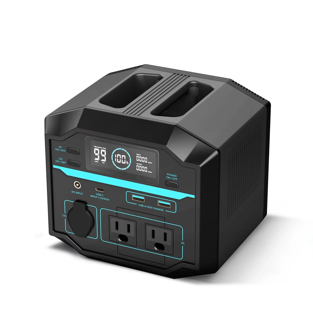 Renogy Portable Power Station 222Wh Solar Generator 2 120V/200W  Outlets, 60W -  Output, Lightweight Lithium Backup Battery Pass-Through Charging for Outdoor Camping Home Emergency