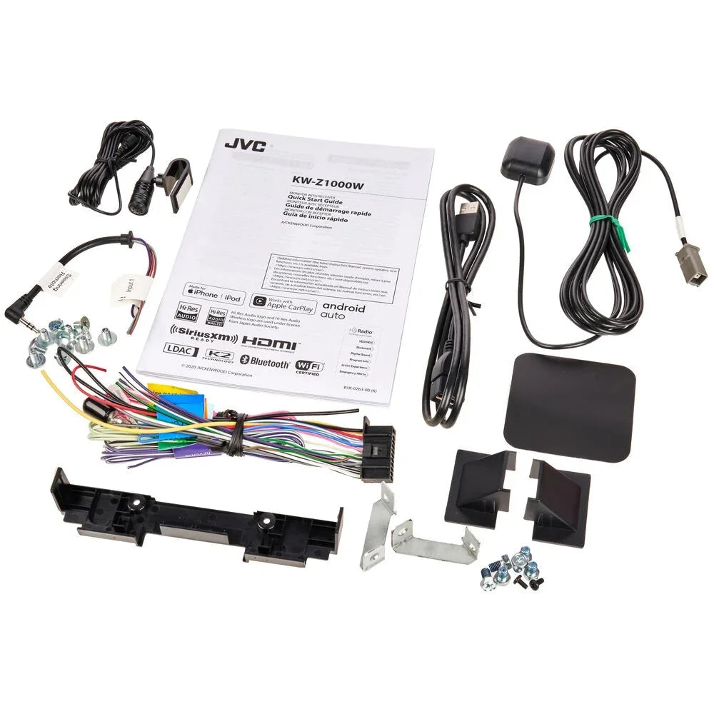Jvc - 10.1"  Floating Digital Multimedia Receiver with Bluetooth Apple CarPlay and Android Auto