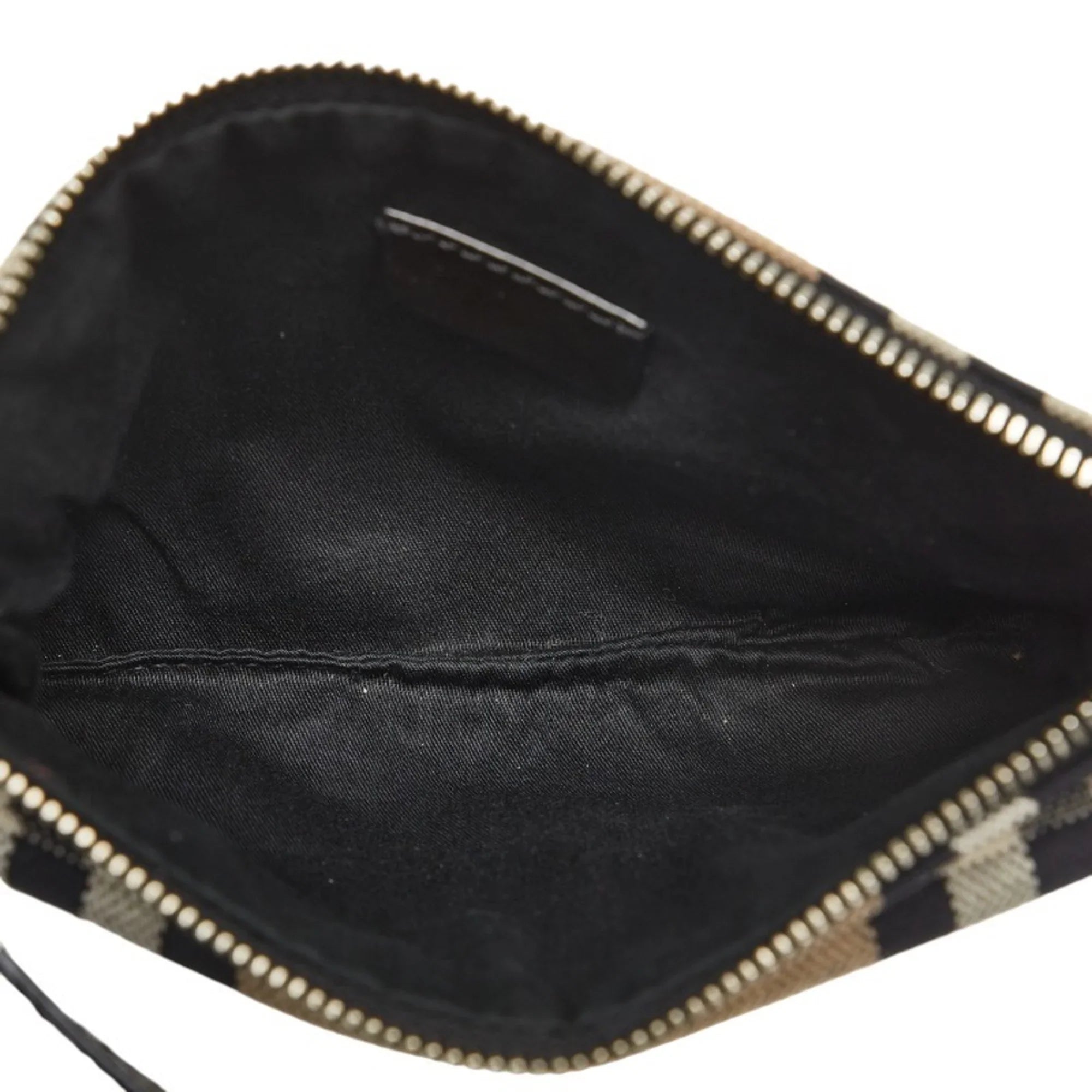 Pre-Owned Burberry Nova Check Embossed Clear Bag Handbag Tote Beige Black Vinyl Leather Canvas Ladies  (Good)