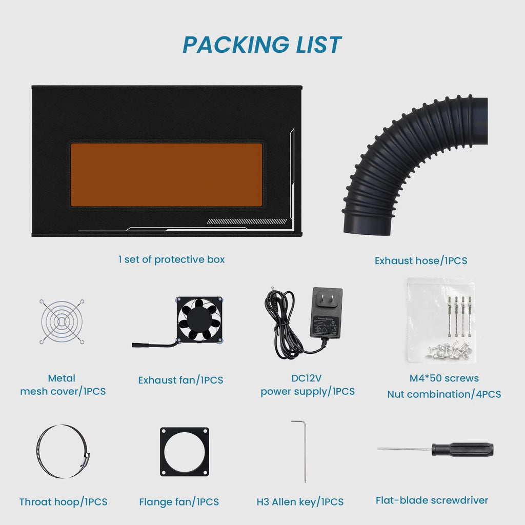 Protective Box,700x700x460mm Size Compatible Most  Pipe Eye Vent Cover  + Filter +     Vent Filter    Laser Vent Cousopo  + dsfen Demwa  +   Vent