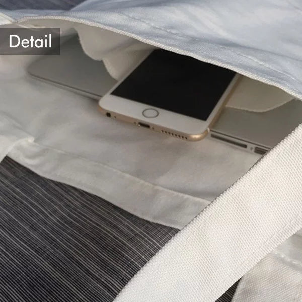 Blue Plug Cable Charging Cable Pattern Expression Sack Canvas Tote Shoulder Bag