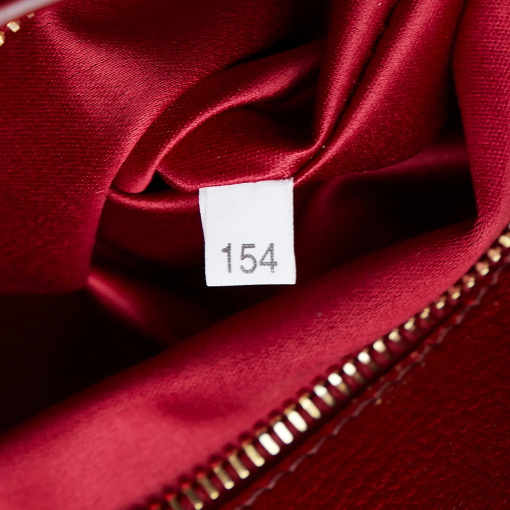 Pre-Owned Miu Miu Miu Madras Bicolor Handbag Shoulder Bag  Orange Red Leather Ladies  (Good)