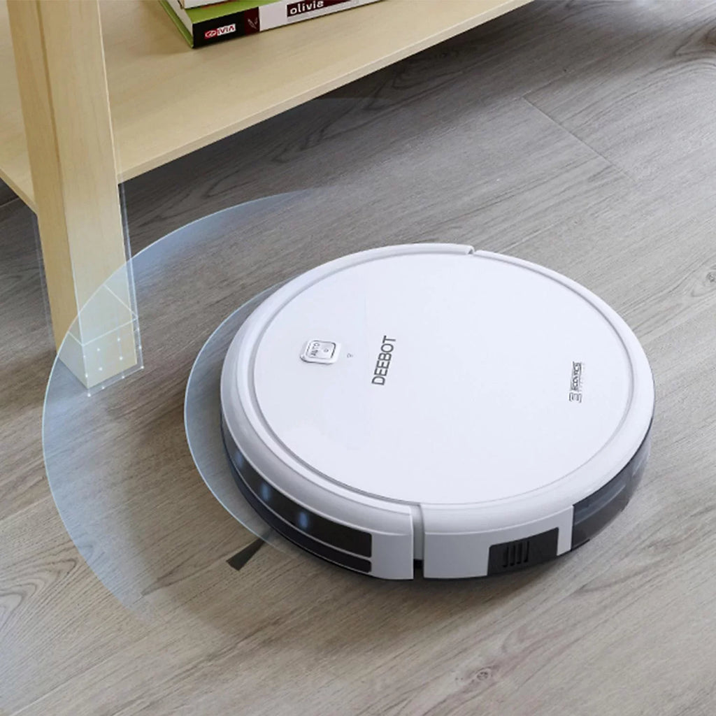 deebot n79w+ robotic vacuum cleaner with max power suction,+ 2 year warranty, up to 110 min runtime, hard floors & carpets, works with alexa, app controls, self-charging, quiet
