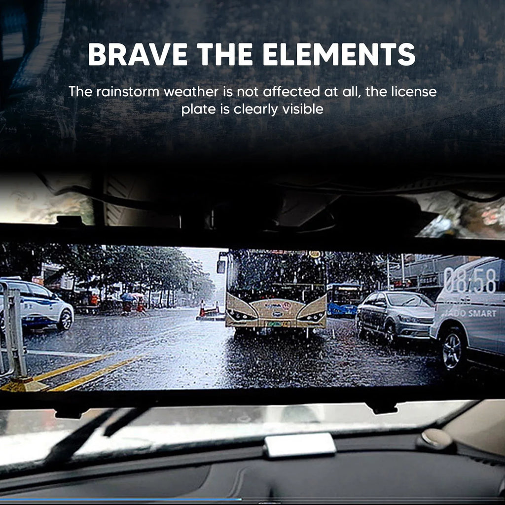 Car Rear View Mirror Camera Dual Dash Cam  Video Recorder Driving Recorder with Night Vision Panoramic Rearview Mirror with 4K 12" Full Touch Screen