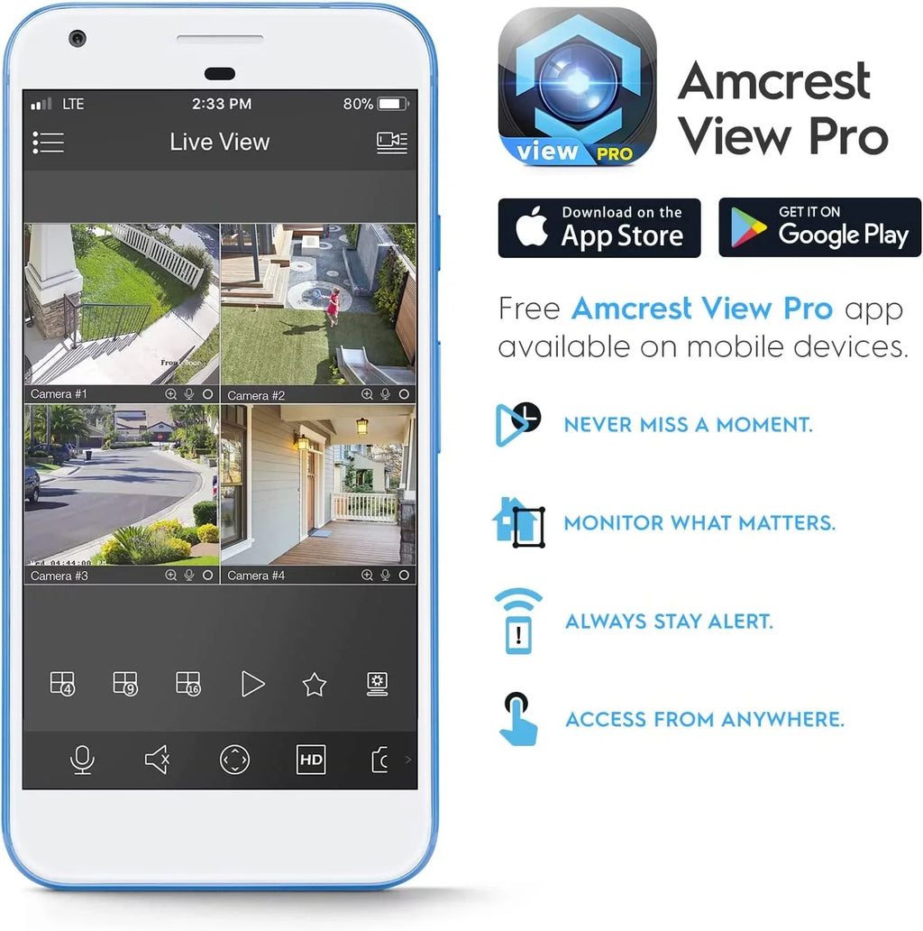 Amcrest Dual-Lens 4K (2 x 2K)  Outdoor Security Turret   Camera, 8MP (2 x 4MP) @25fps,