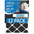 12x12x1 Air Filter  8 Rating, 12 Pack of Furnace Filters Comparable to  700,  5, Pet Odor Retention Filters - Made in  by     .